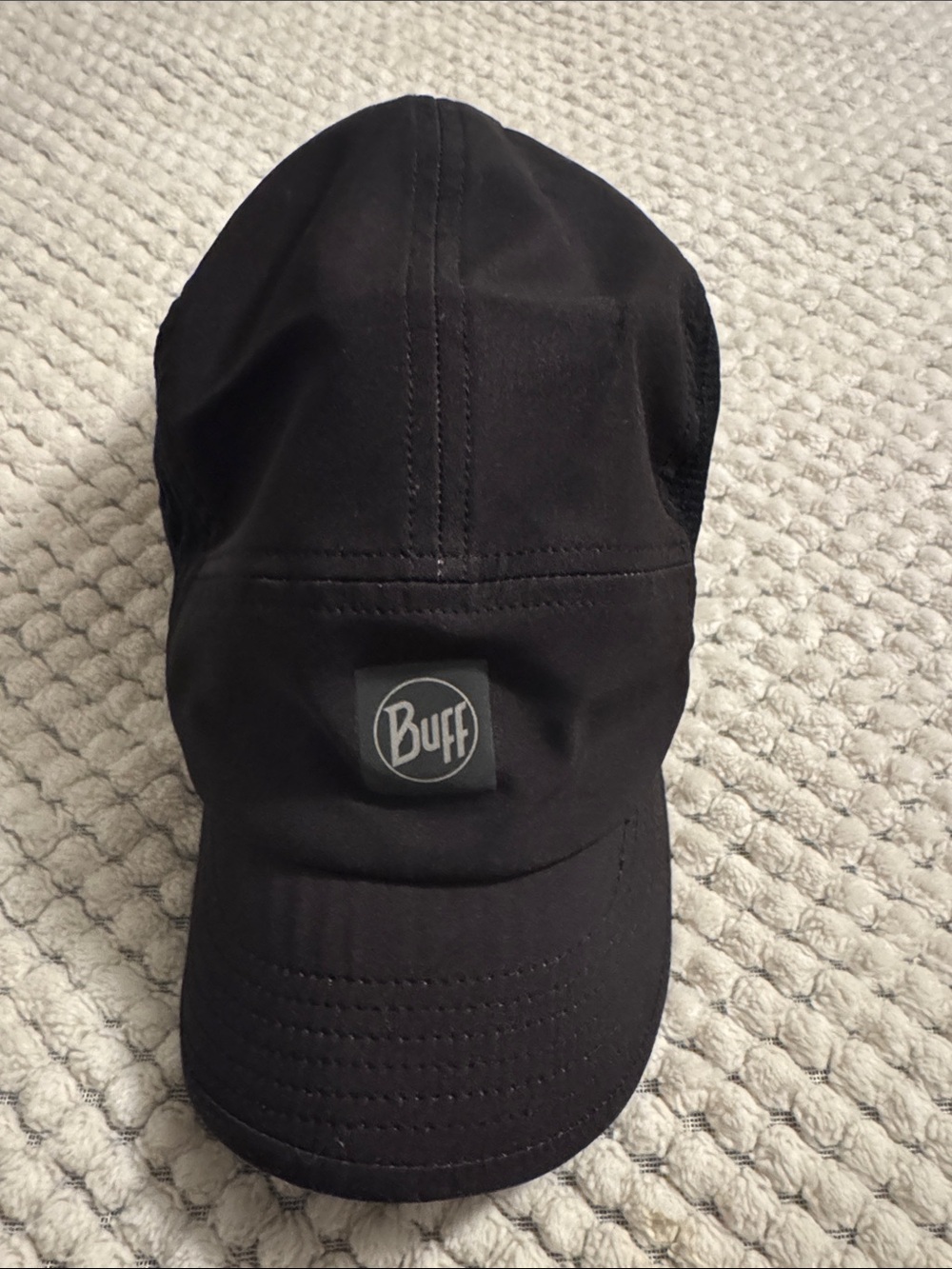 Buff Men's Black Performance Hat with Logo Patch